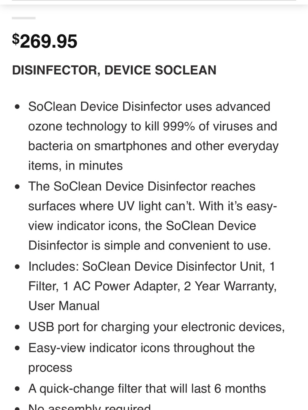 SoClean Device Disinfector - Gray - Picture 4 of 4
